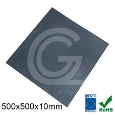 Antivibrationsmatte | Schwarz | 500x500x10mm | 45° Shore